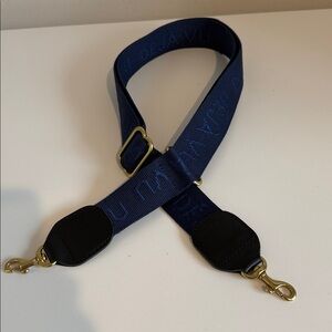 Clare V royal  Blue Adjustable crossbody handbag Strap with Gold Hardware
